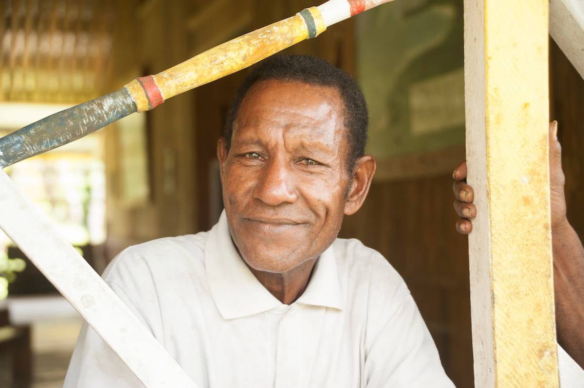 Smiling man from Papua New Guinea.